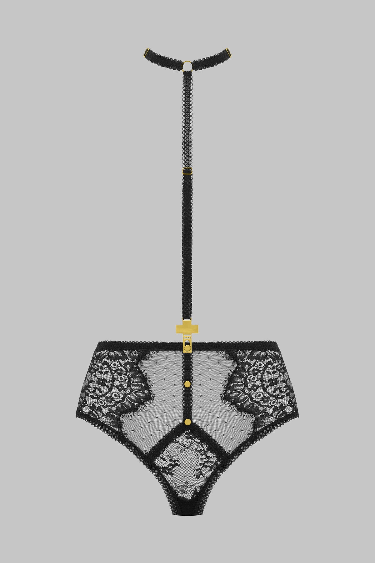 Cross Harness High-Waist Panties - Inspiration Divine