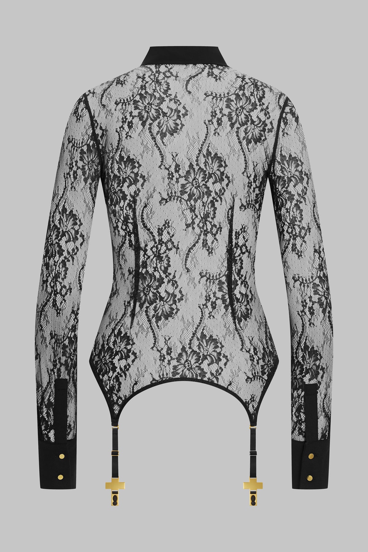 Lace Shirt with garter straps - Inspiration Divine