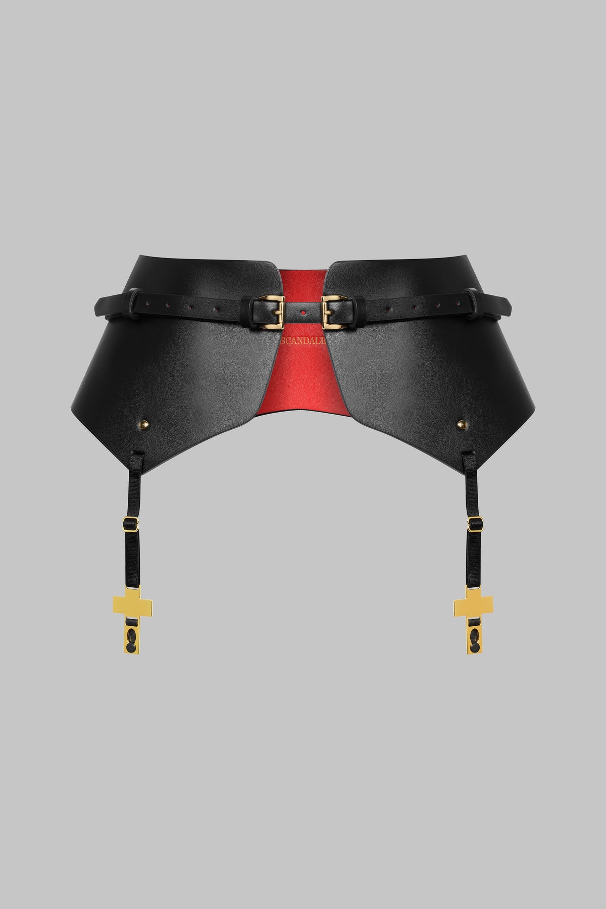 Cross Leather Garter Belt - Inspiration Divine