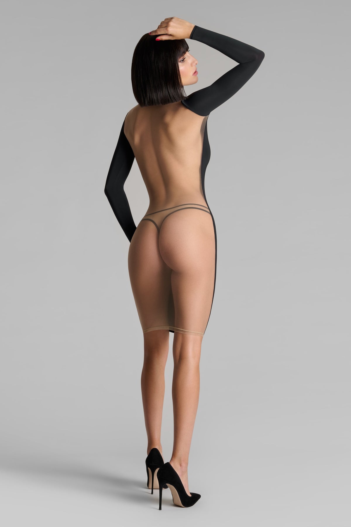 Long Sleeve Backless Dress - Pure Tentation