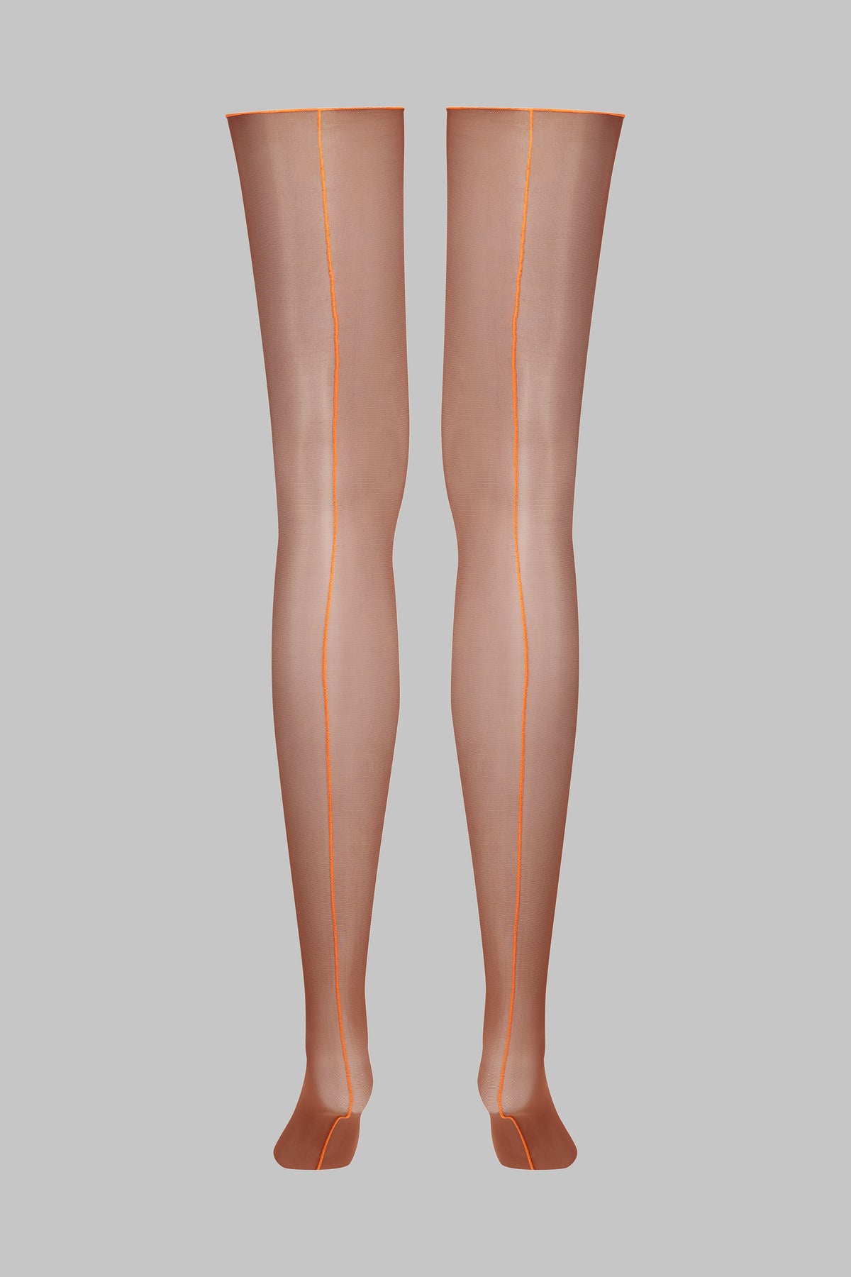 Cut and curled neon seamed stockings - 20D - LEGWEAR