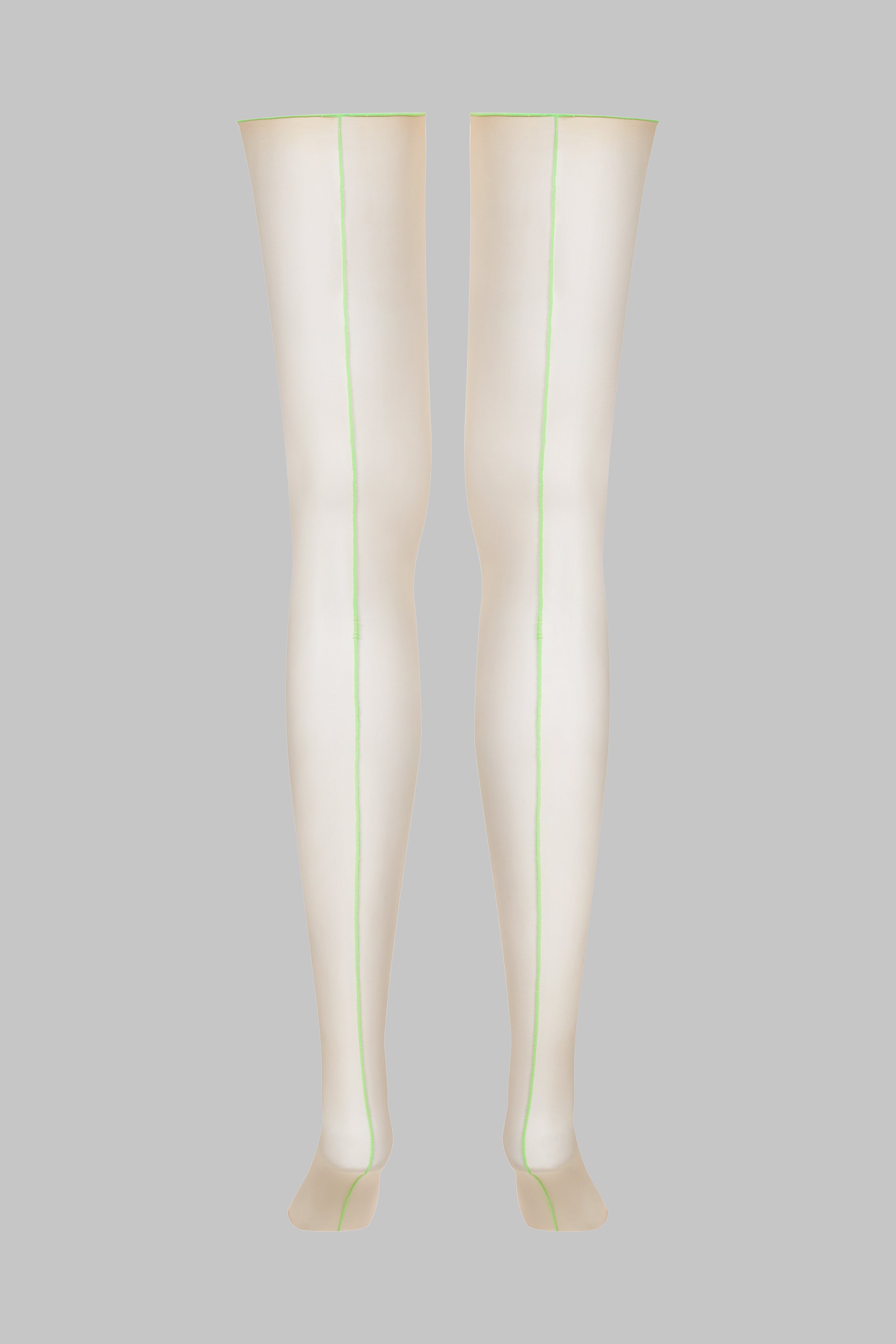 Cut and curled neon seamed stockings - 20D - LEGWEAR