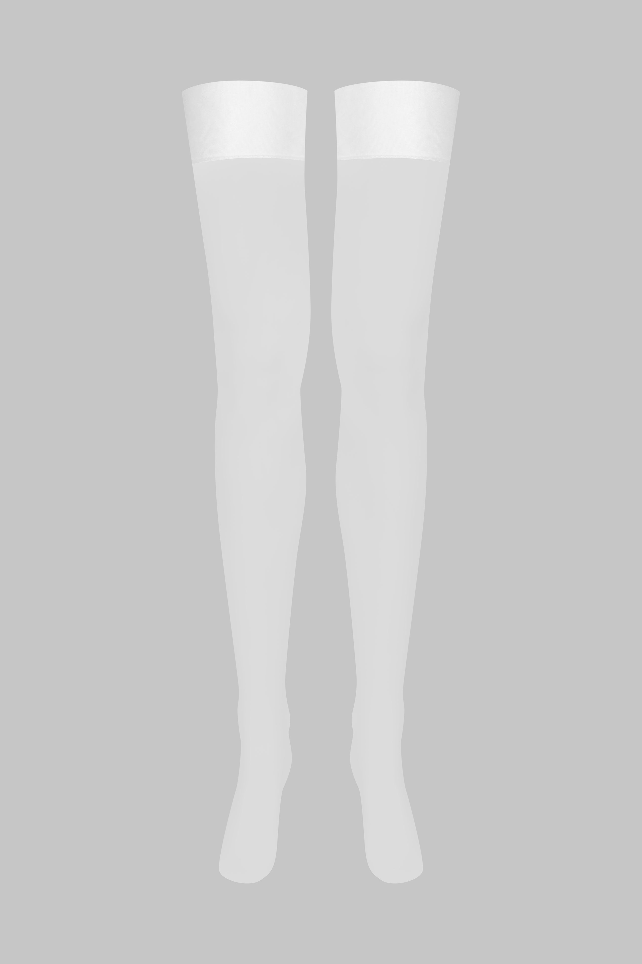 Nylon stockings - 15D - White - LEGWEAR