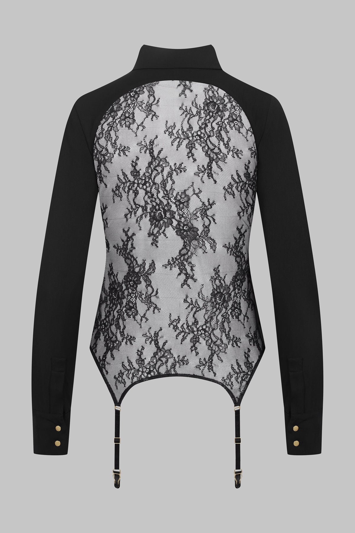 032 - Back lace garter shirt