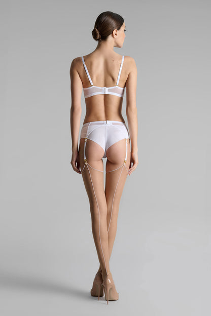 Cut and curled back seamed stockings - 20D - LEGWEAR