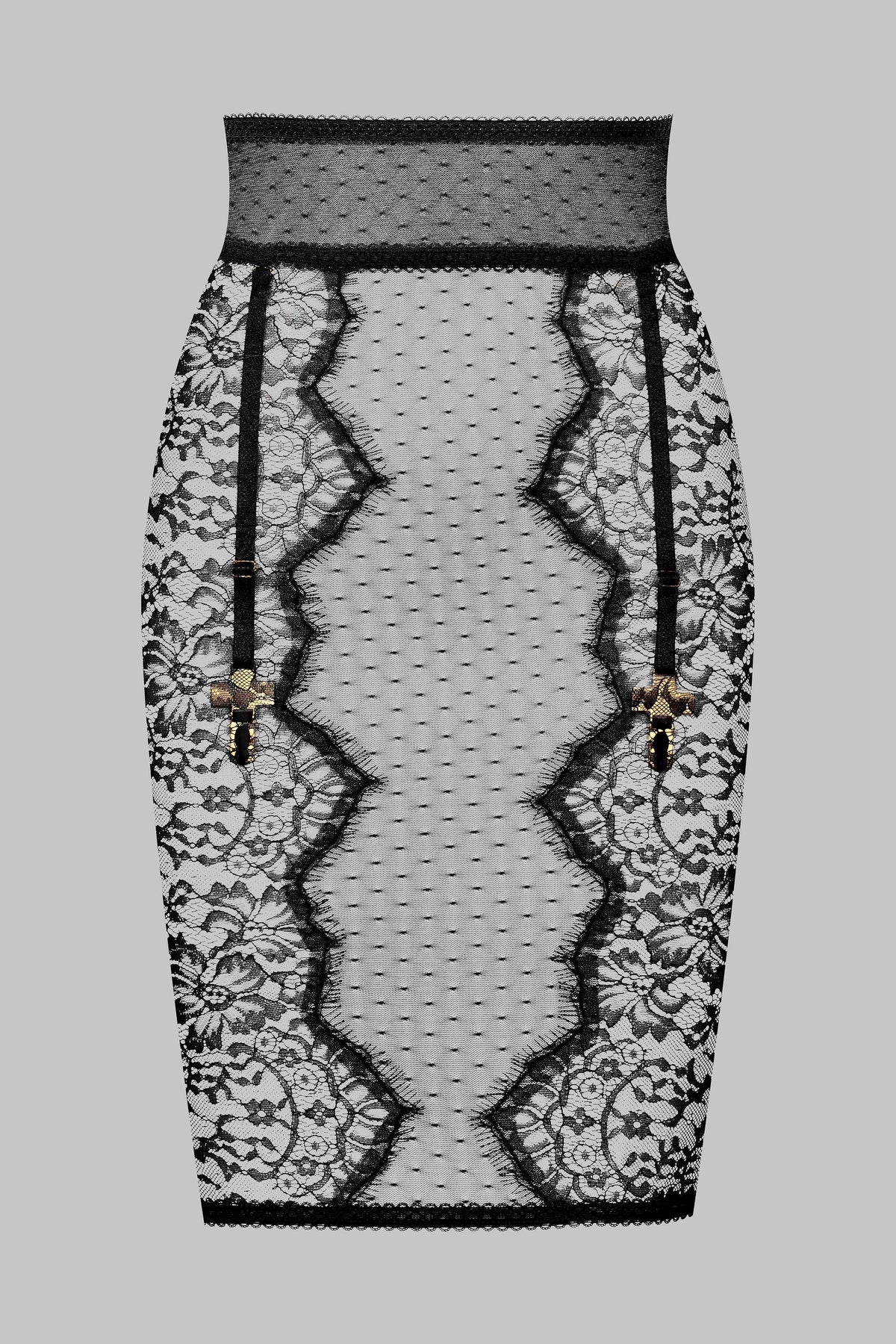 Pencil Skirt with Cross Garter Straps - Inspiration Divine