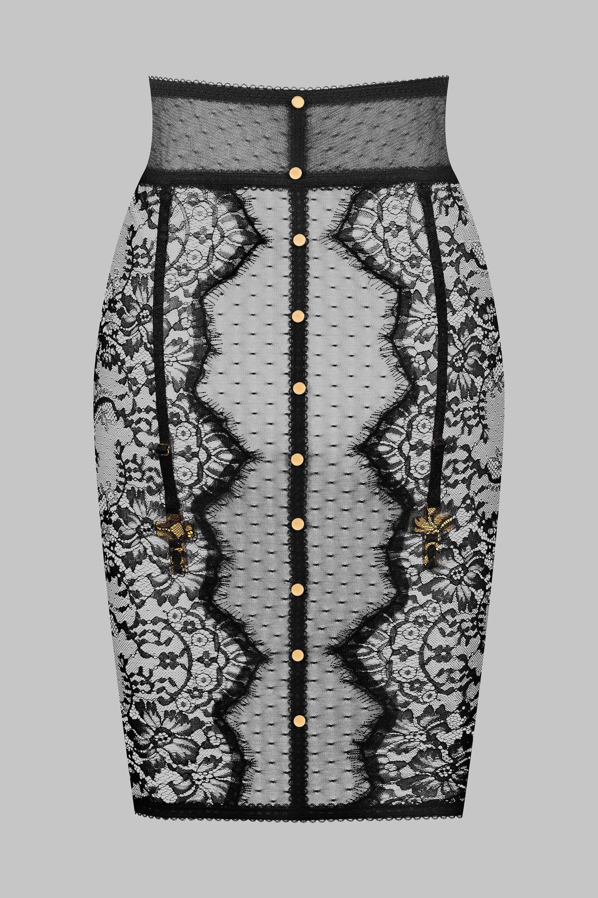 Pencil Skirt with Cross Garter Straps - Inspiration Divine