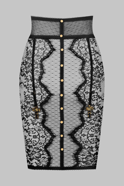 Pencil Skirt with Cross Garter Straps - Inspiration Divine