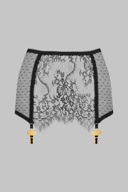 Mini Skirt with Cross Garter Straps - Inspiration Divine