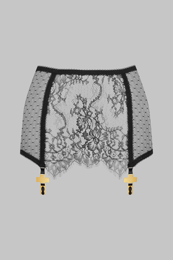 Mini Skirt with Cross Garter Straps - Inspiration Divine