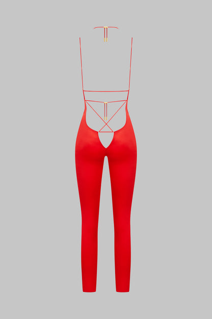 Open back strappy jumpsuit - French Kiss
