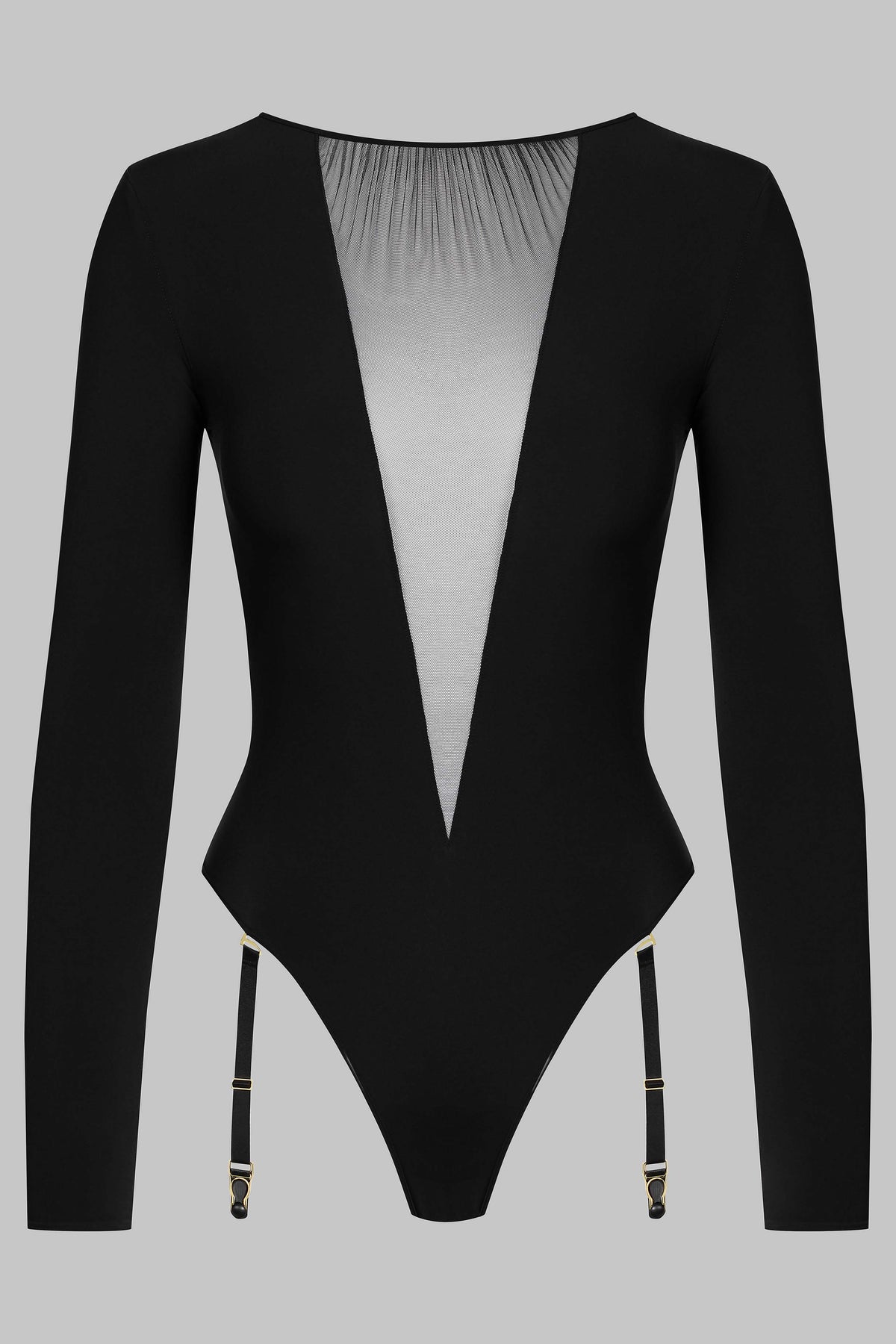Garter Thong Bodysuit - Nuit Fauve
