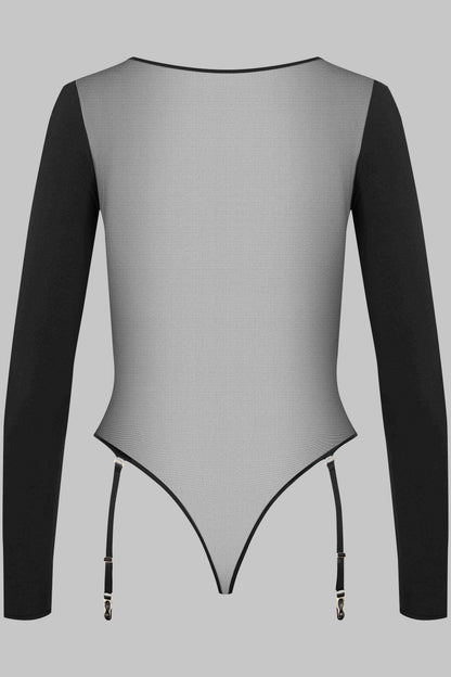 Garter Thong Bodysuit - Nuit Fauve
