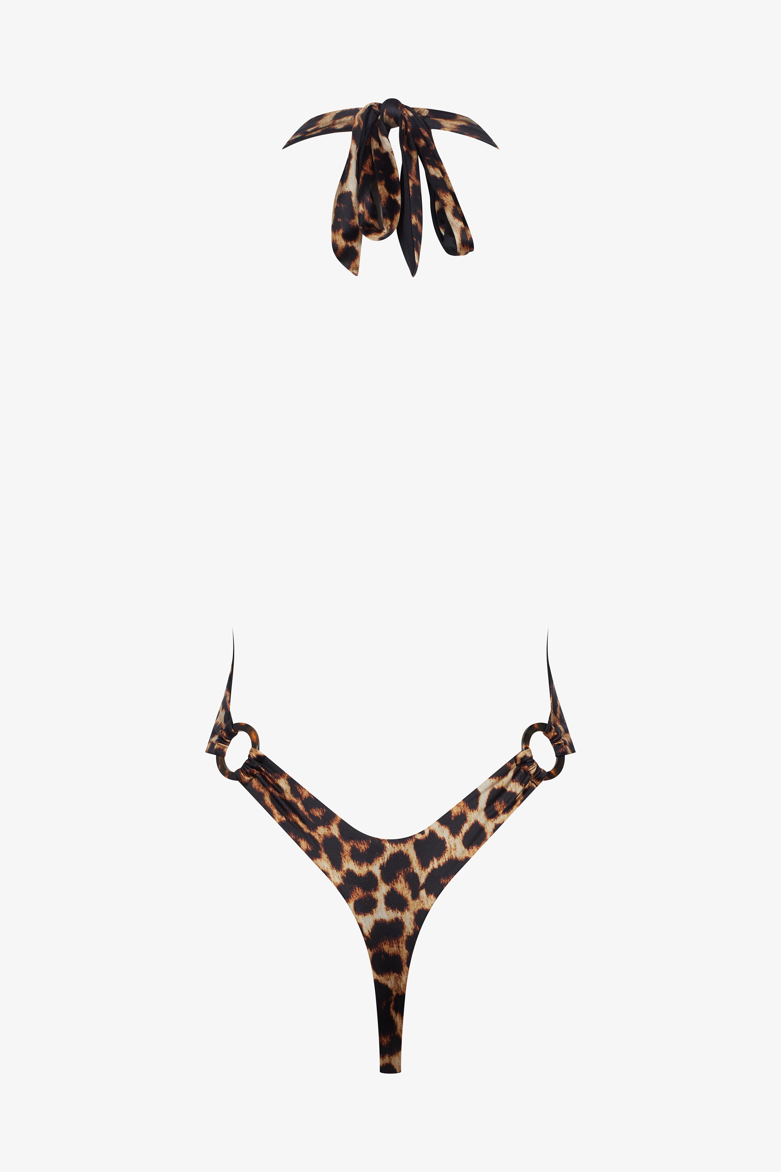 Swimsuit Scarf One-Piece - Safari