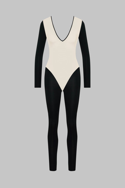 Long Sleeve Backless Catsuit - Pure Tentation