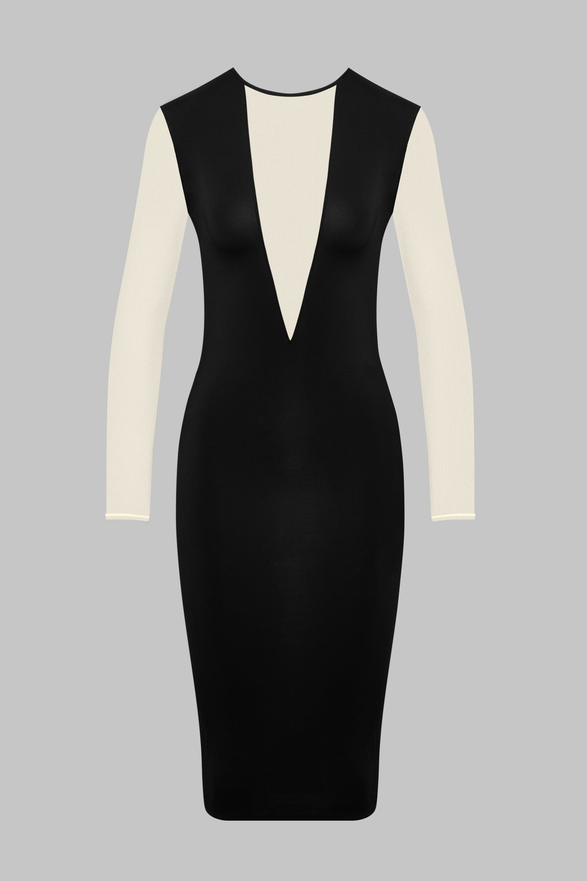 Midi Long Sleeve V-Neck Dress - Pure Tentation