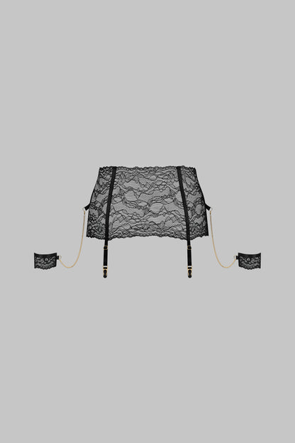 Garter belt with cuffs - Le Petit Secret Dentelle
