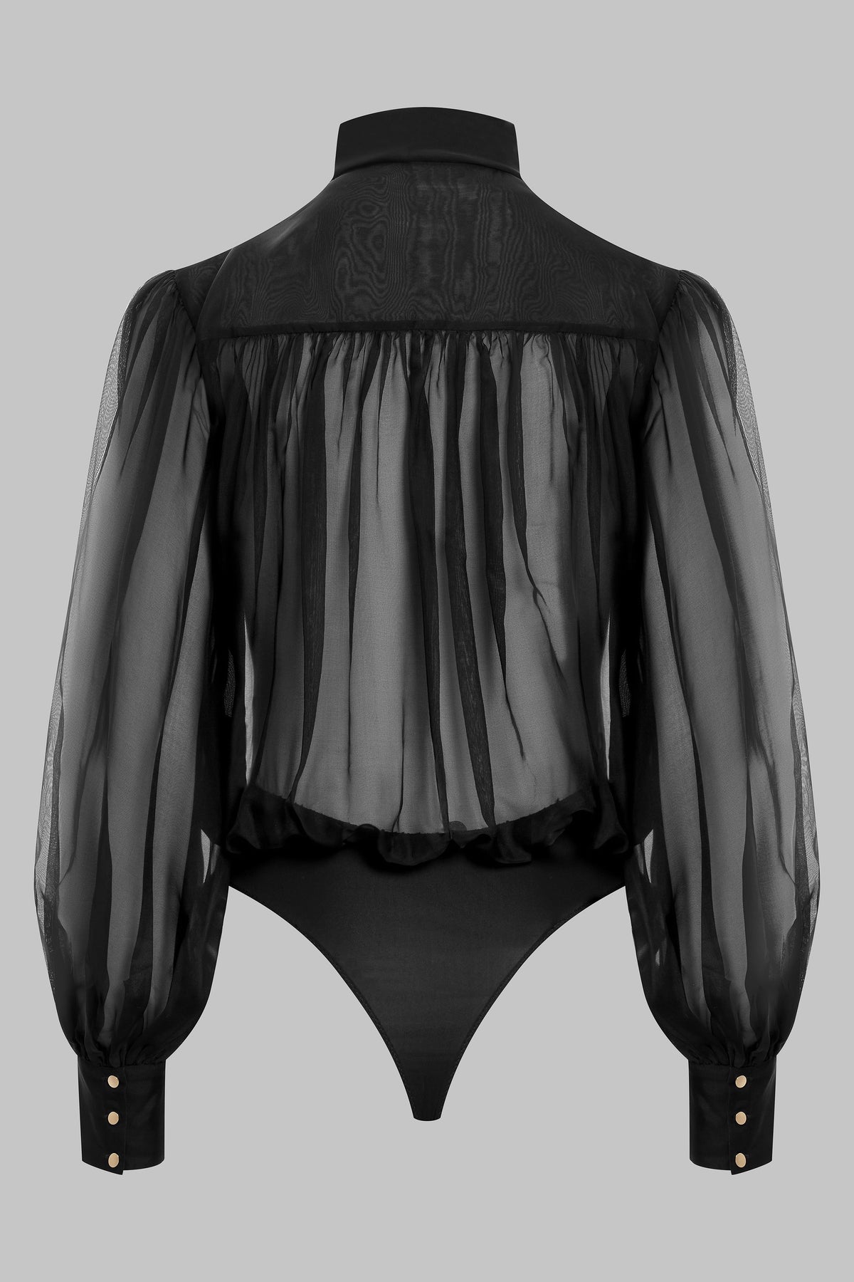 Tie-Neck Shirt Bodysuit - Inspiration Divine