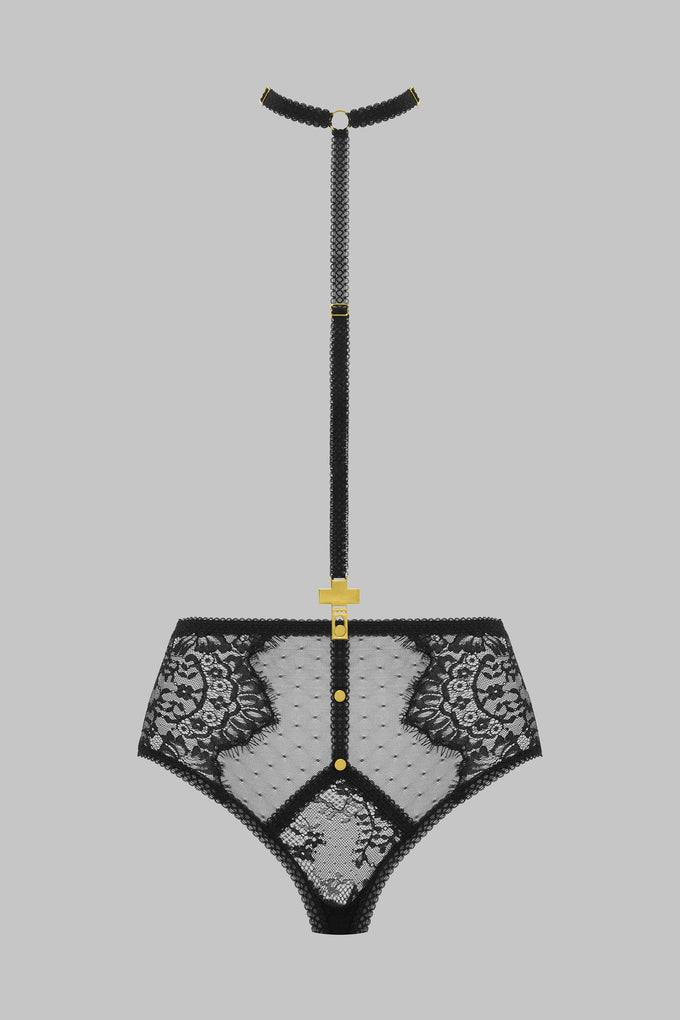Cross Harness High-Waist Panties - Inspiration Divine