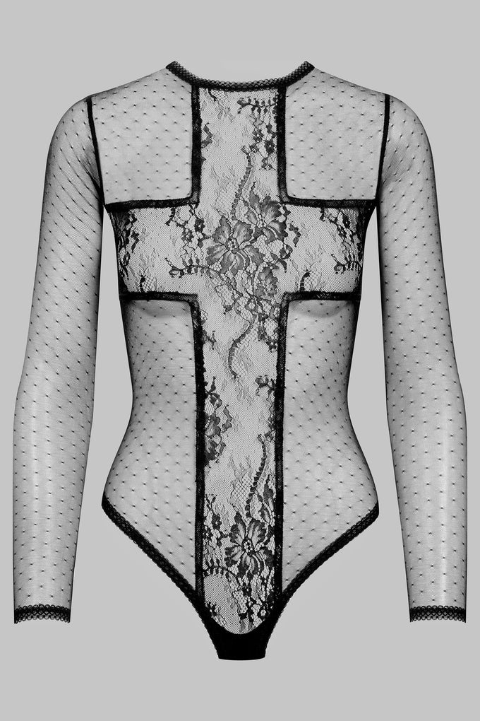 Cross Long-Sleeve Bodysuit - Inspiration Divine