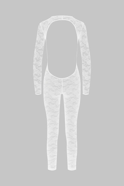Long sleeve open back jumpsuit - Flashback