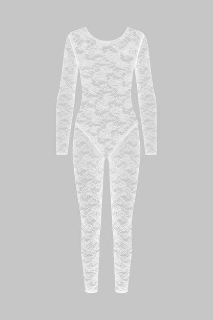 Long sleeve open back jumpsuit - Flashback