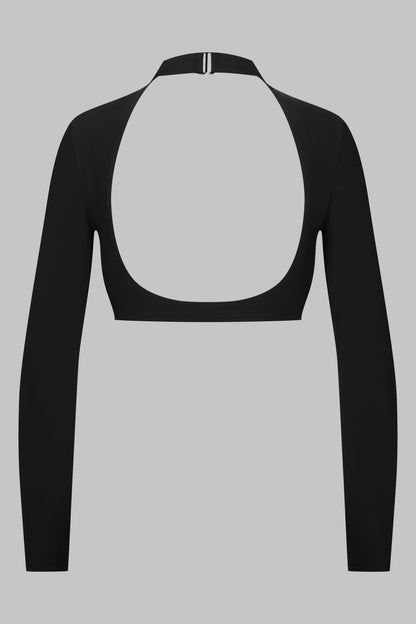 Open back long sleeves top - Nuit Infinie