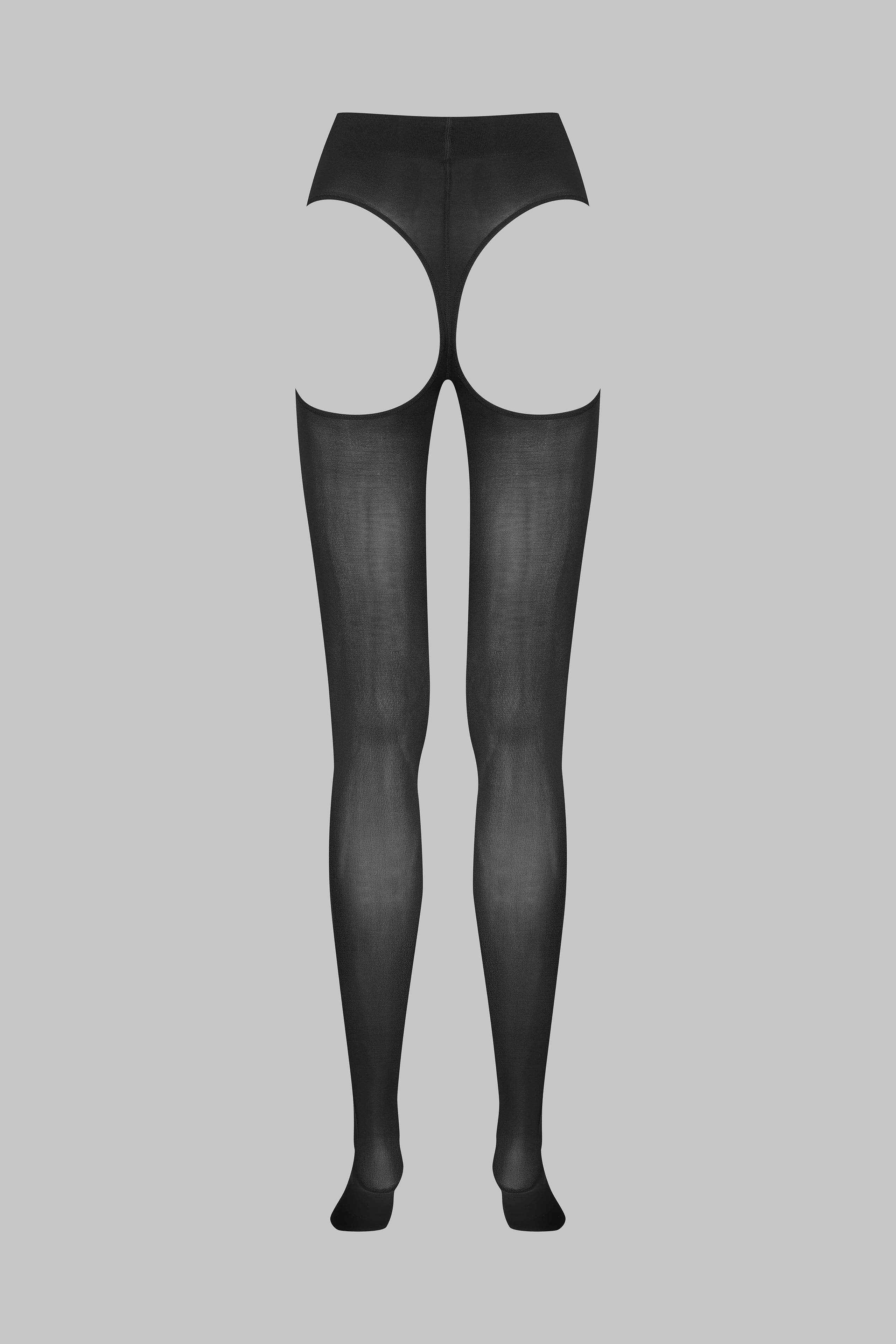 Backless Tights 70D - Black - Maison Close x Scandale - LEGWEAR