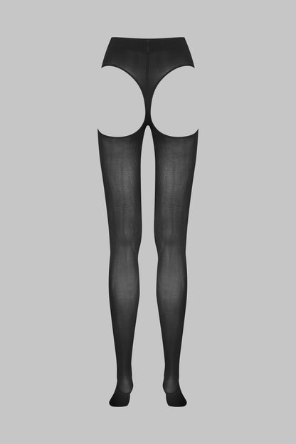 Backless Tights 70D - Black - Maison Close x Scandale - LEGWEAR