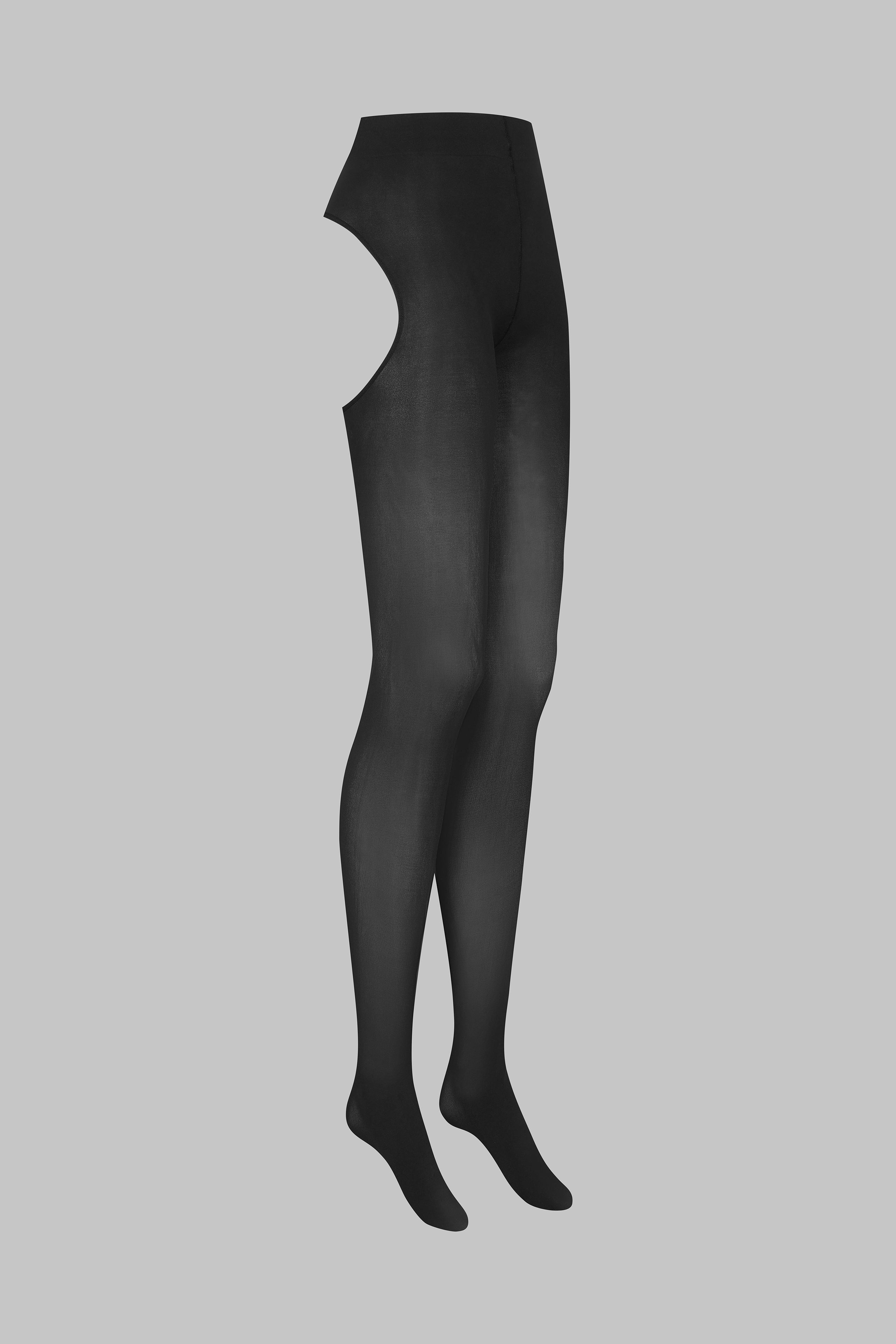 Backless Tights 70D - Black - Maison Close x Scandale - LEGWEAR