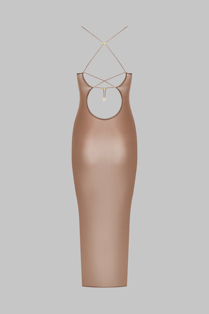 Midi Open Back Dress - French Kiss Light