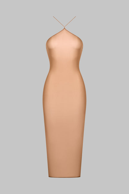 Midi Open Back Dress - French Kiss Light
