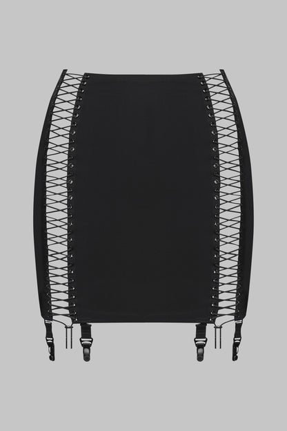 Short skirt with suspenders - Nuit Infinie