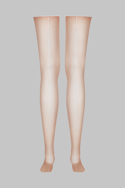 Cut and curled back seamed stockings - 20D  - LEGWEAR