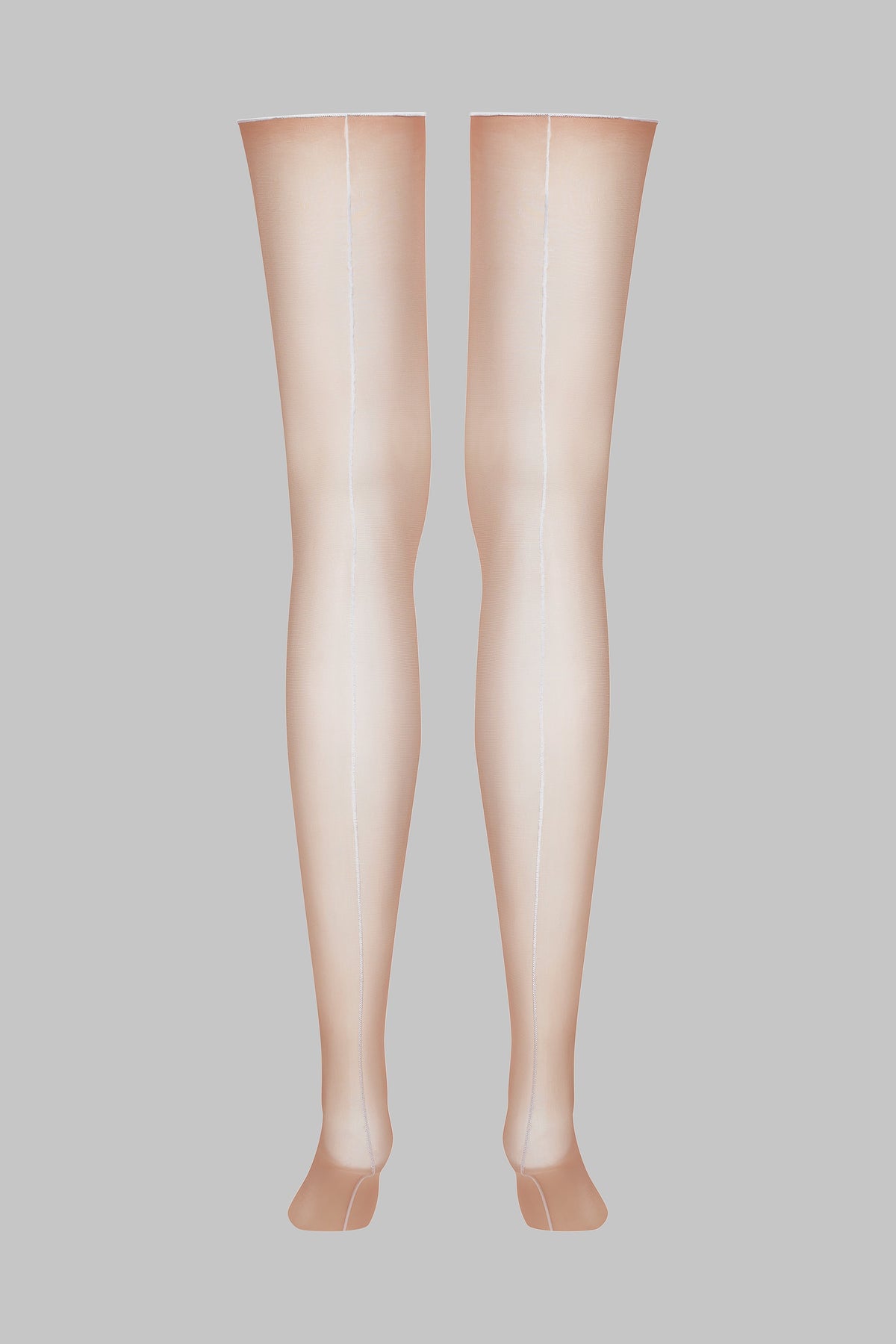Cut and curled back seamed stockings - 20D - LEGWEAR