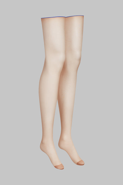 Cut and curled back seamed stockings - 20D - LEGWEAR