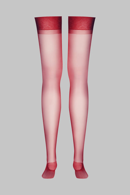 Nylon stockings 15D - Burgundy - LEGWEAR