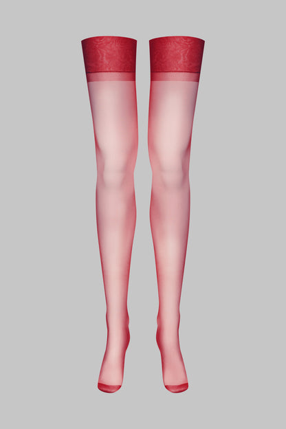 Nylon stockings 15D - Burgundy - LEGWEAR