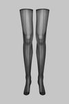 Cut and curled double seamed stockings - 20D - LEGWEAR
