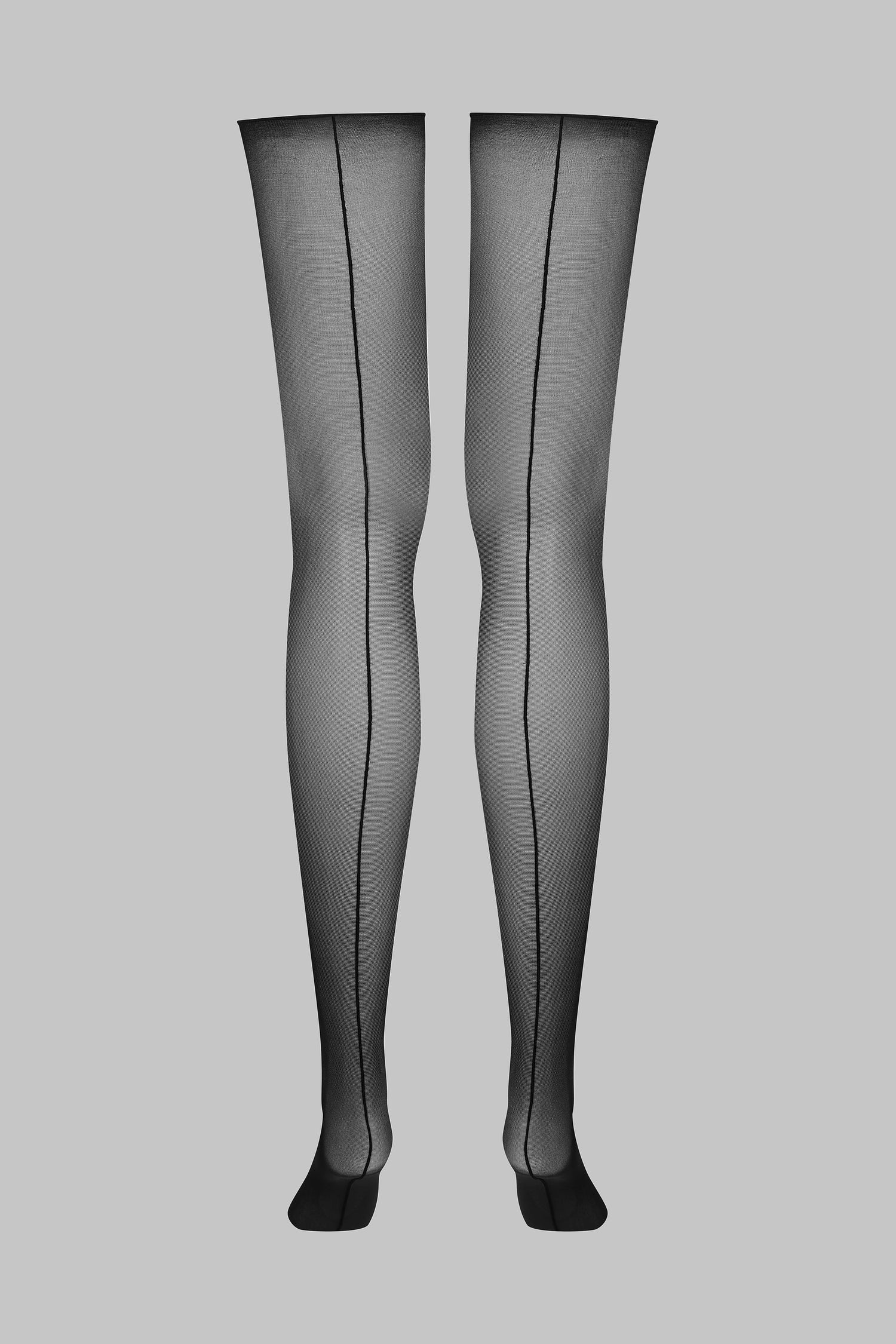 Cut and curled back seamed stockings - 20D - LEGWEAR