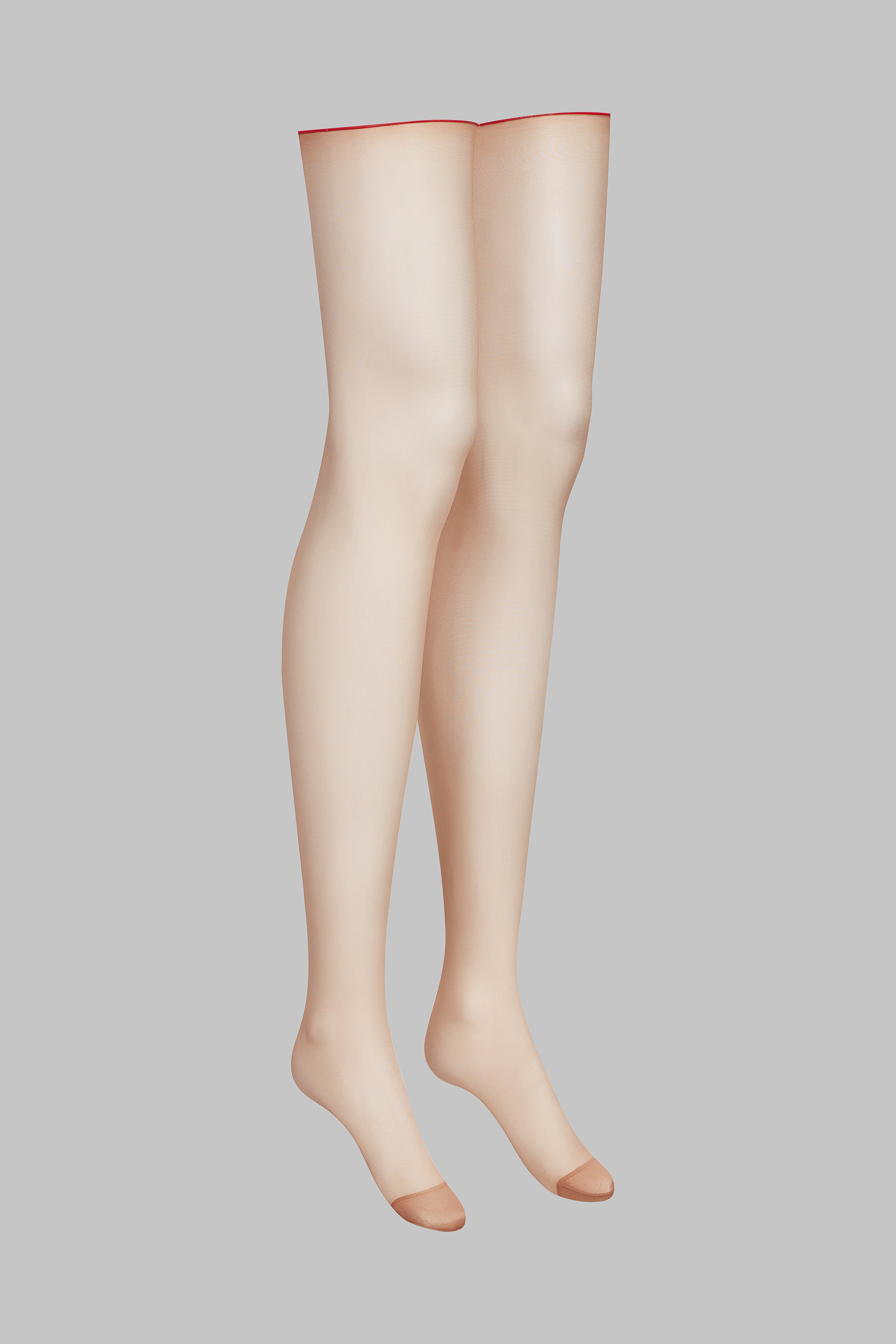 Cut and curled back seamed stockings - 20D - LEGWEAR