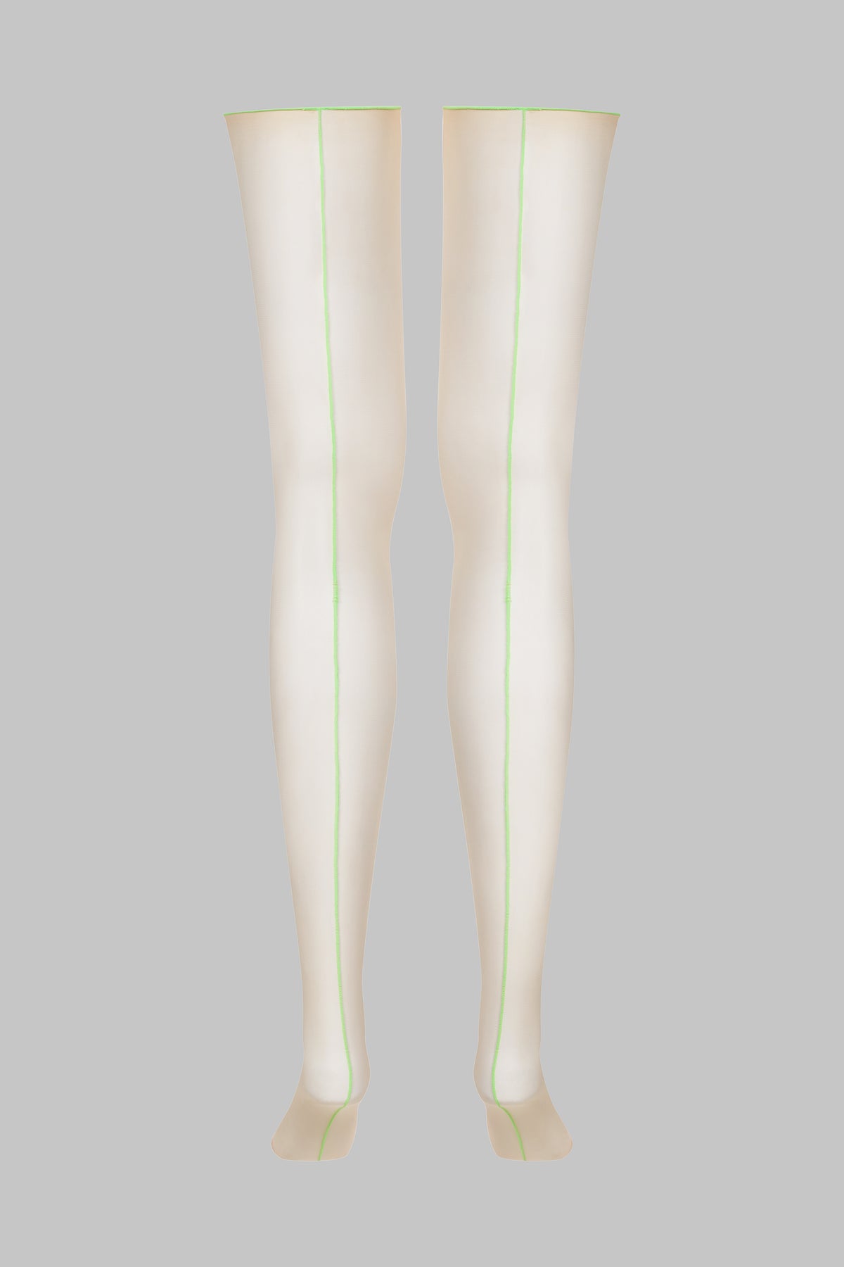 Cut and curled neon seamed stockings - 20D - LEGWEAR