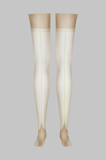 Authentic neon seamed nylon stockings -15D - LEGWEAR