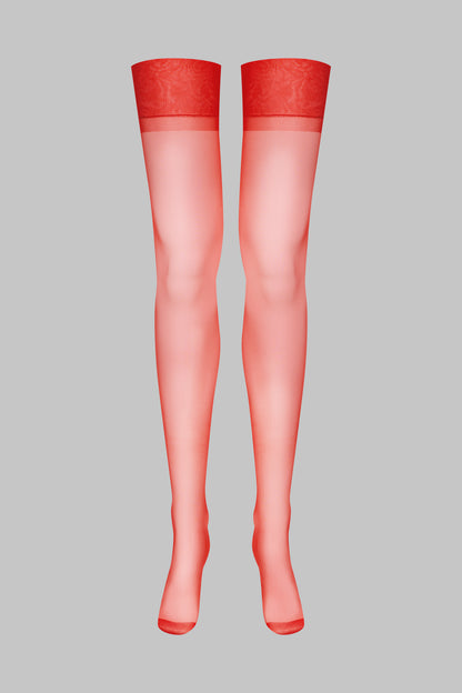 Nylon stockings - 15D - Red - LEGWEAR