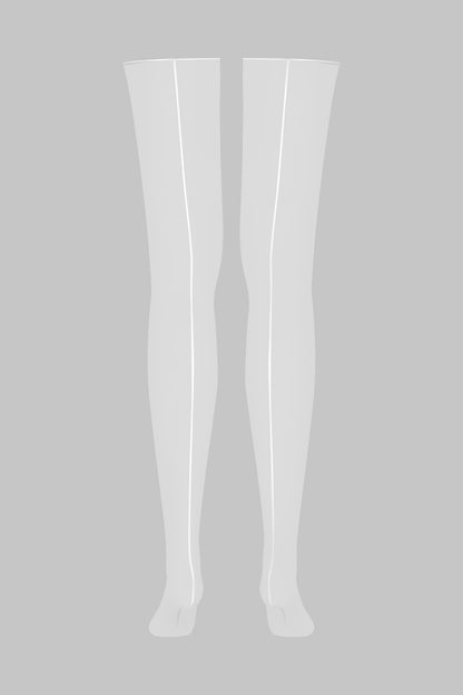 Double seamed cut and curled stockings - 10D - LEGWEAR