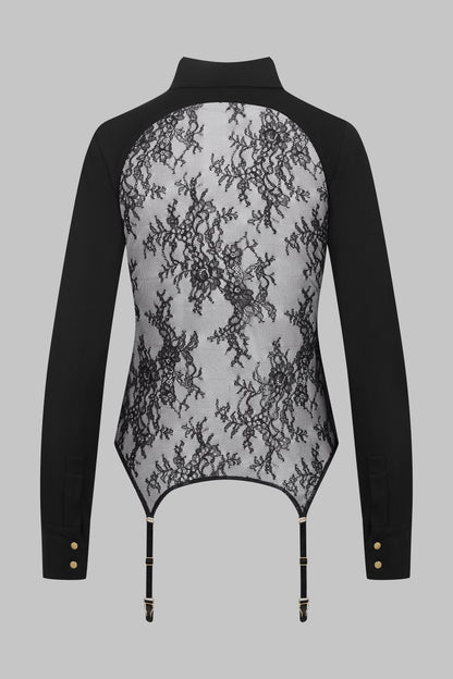 032 - Back lace garter shirt 