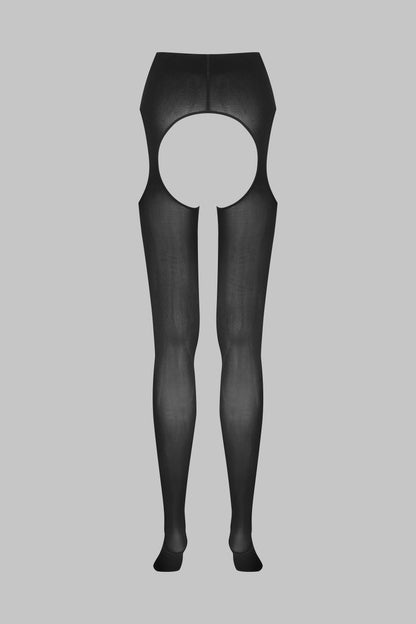 Open Tights Garter Belt 70D - Black - Maison Close x Scandale - LEGWEAR