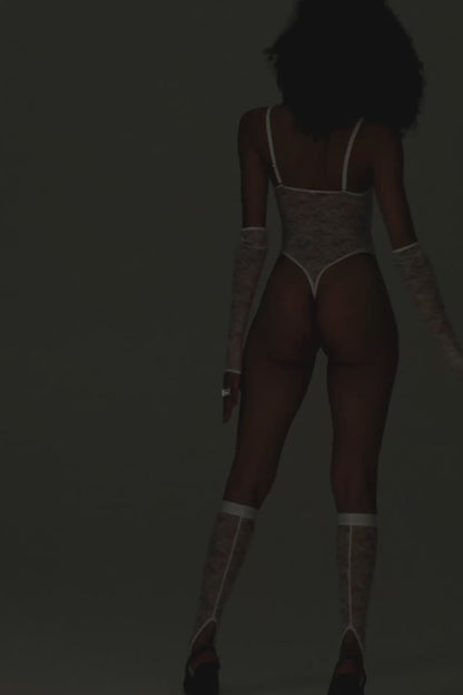 Long sleeve open back jumpsuit - Flashback