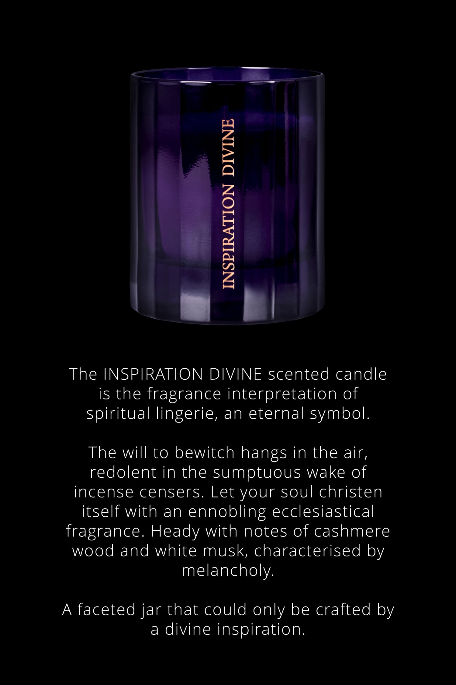 Scented Candle notes of Precious Wood - Inspiration Divine